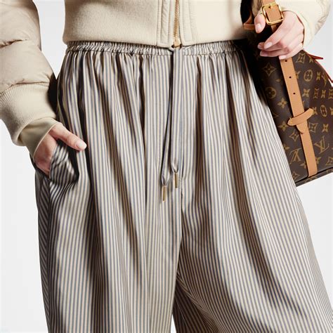 lv pop pyjama top|pinstripe silk baggy pajamas.